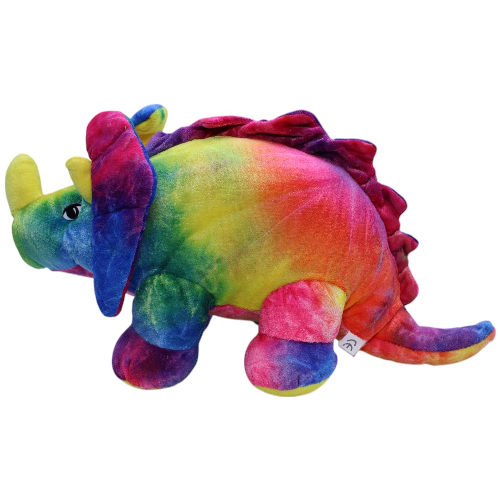 12310780 Unbekannt Bunter Triceratops mit Quietschgeräusch, stehend Kuscheltier Kumpel Leo Dino Dinosaurier Gebraucht