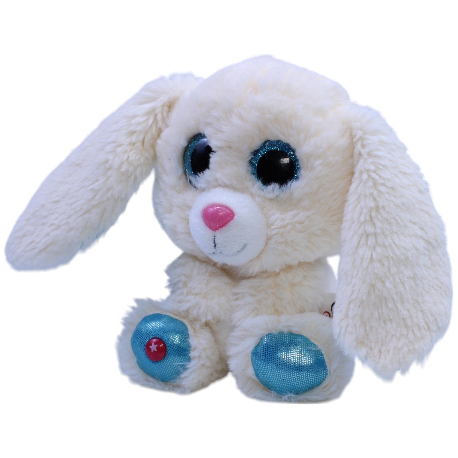 12310782 NICI Glubschis, weißer Hase Wolli - Dot Kuscheltier Kumpel Leo Gebraucht Osterhase Ostern