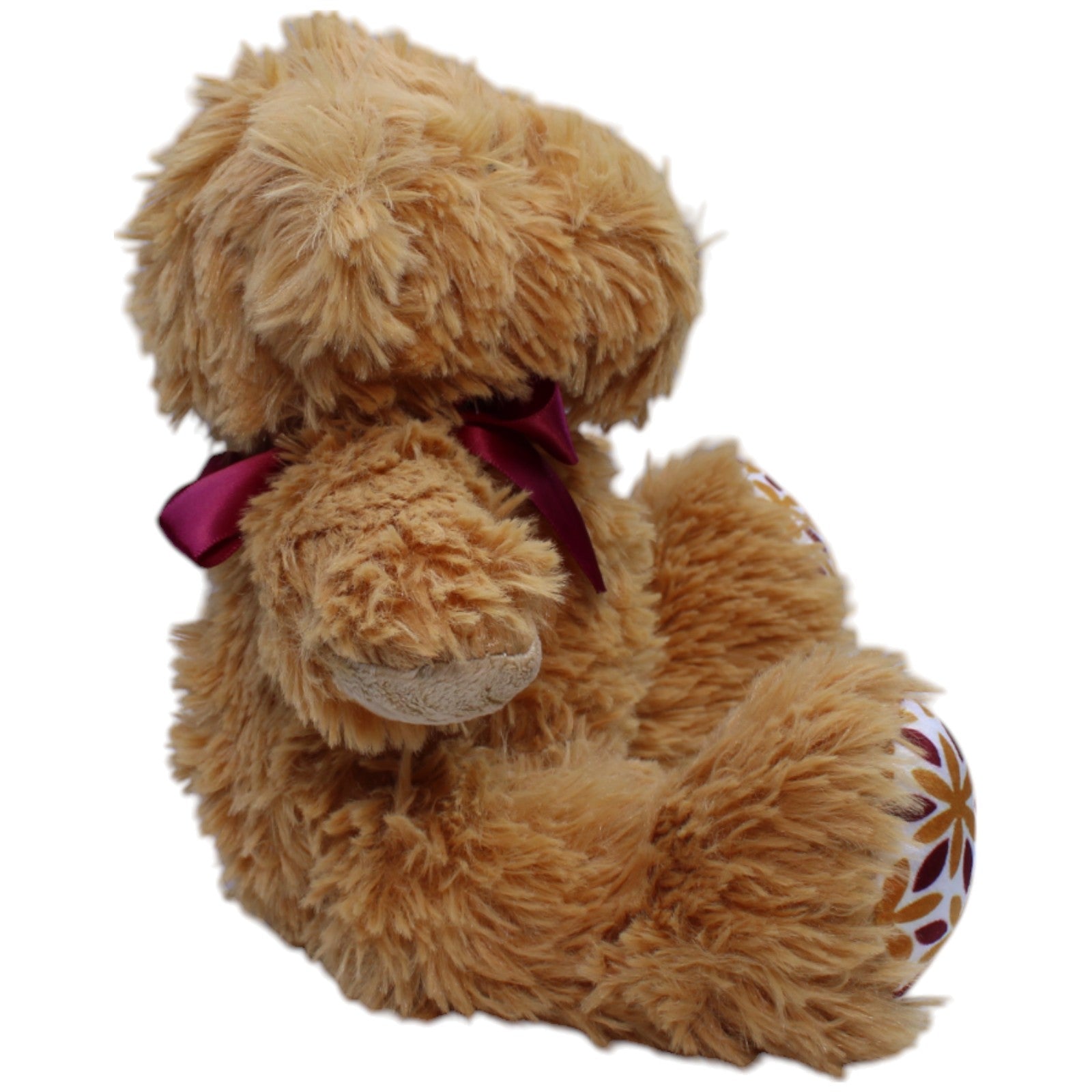 12310817 Esbe International Zotteliger Bär mit roter Schleife Kuscheltier Kumpel Leo Gebraucht Teddy Teddybär