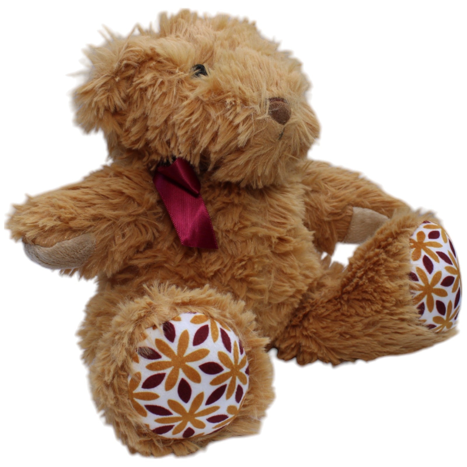 12310817 Esbe International Zotteliger Bär mit roter Schleife Kuscheltier Kumpel Leo Gebraucht Teddy Teddybär