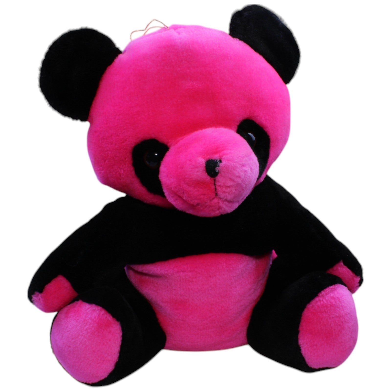 12310827 Krüger & Gregoriades Panda pink - schwarz Kuscheltier Kumpel Leo Bär Gebraucht Teddy