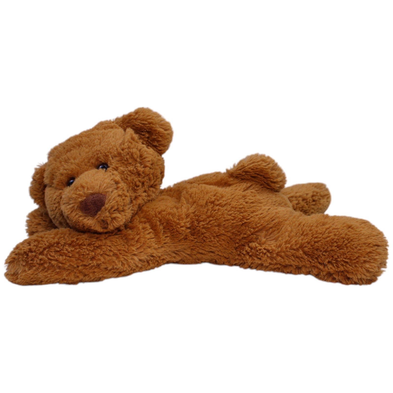 12310893 Unbekannt Weicher brauner Teddybär, liegend Kuscheltier Kumpel Leo Bär Gebraucht Teddy