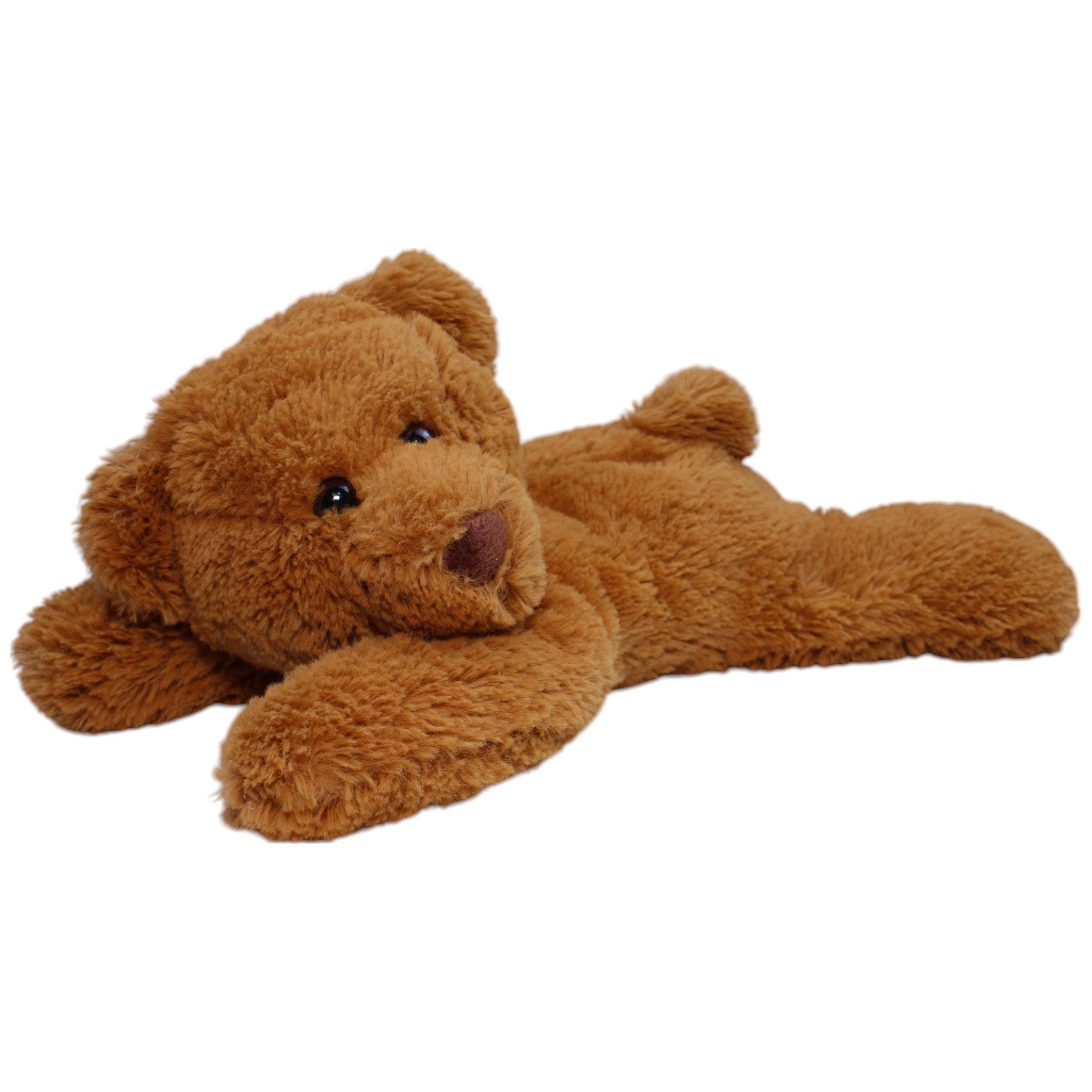 12310893 Unbekannt Weicher brauner Teddybär, liegend Kuscheltier Kumpel Leo Bär Gebraucht Teddy