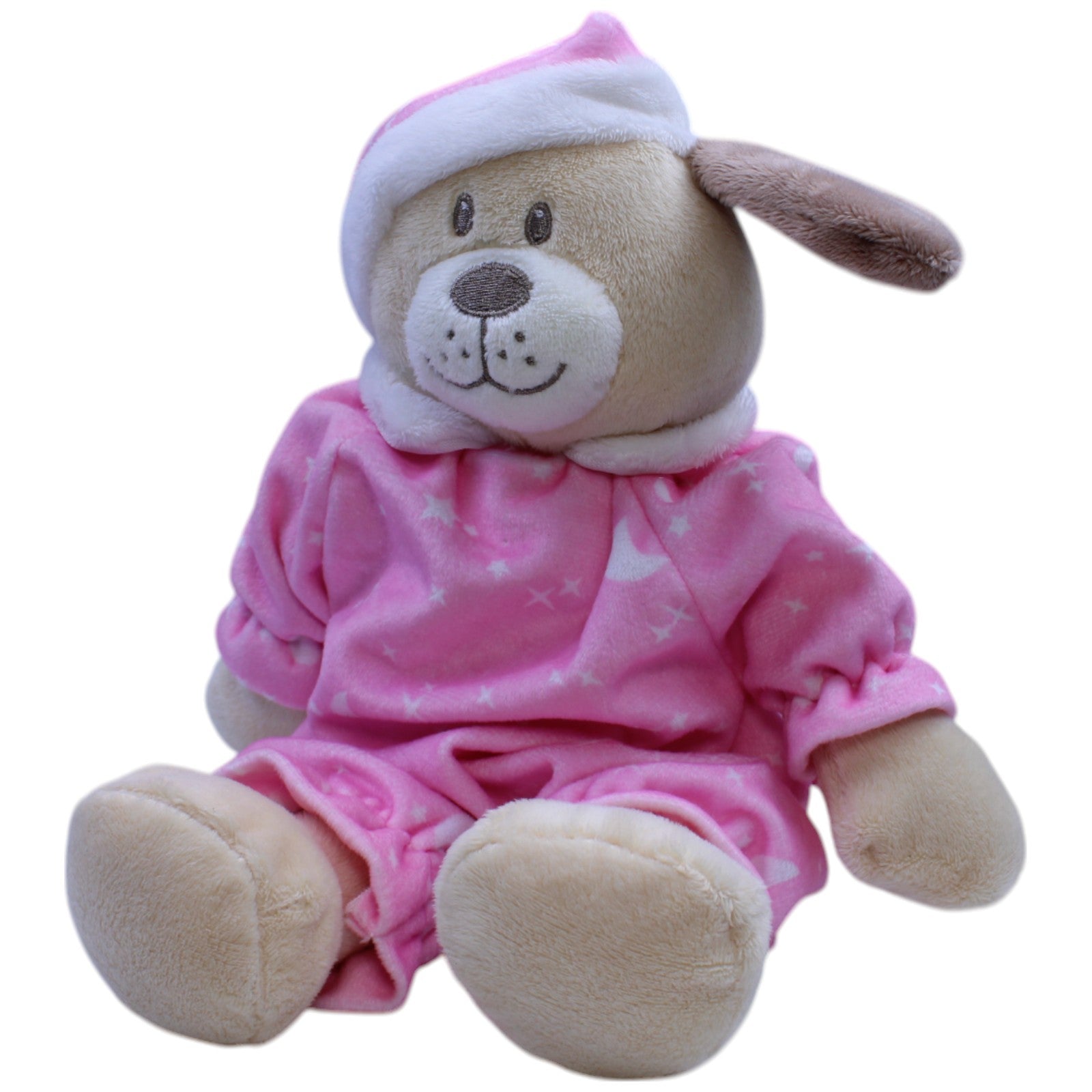 12310906 Heunec Weicher Hase mit rosa Schlafanzug Kuscheltier Kumpel Leo Bär Gebraucht