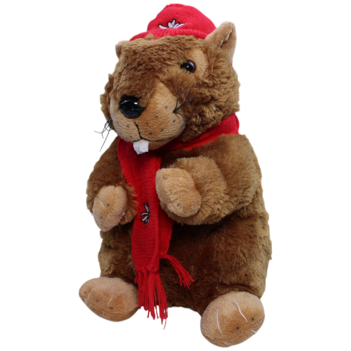 12310932 Stö - Souvenir Murmeltier mit Wintermütze & Schal Kuscheltier Kumpel Leo Gebraucht