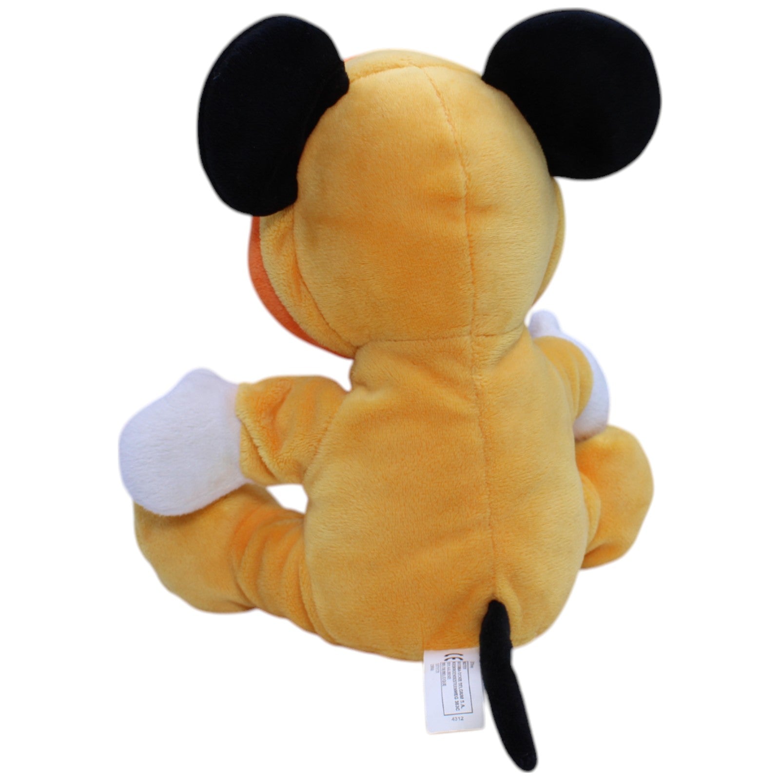 12310933 Nicotoy Disney, Baby Micky Maus im orangen Strampler Kuscheltier Kumpel Leo Disney Gebraucht