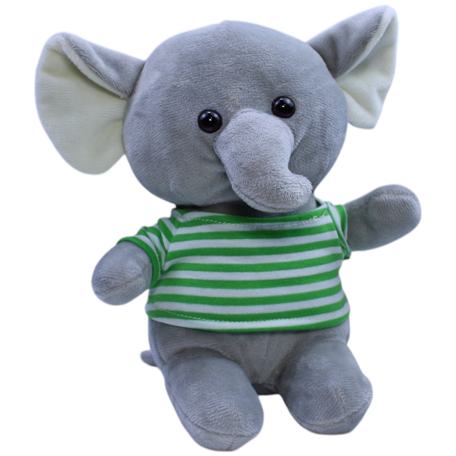 12310934 Sunkid Süßer Elefant mit grün gestreiftem Shirt Kuscheltier Kumpel Leo Gebraucht