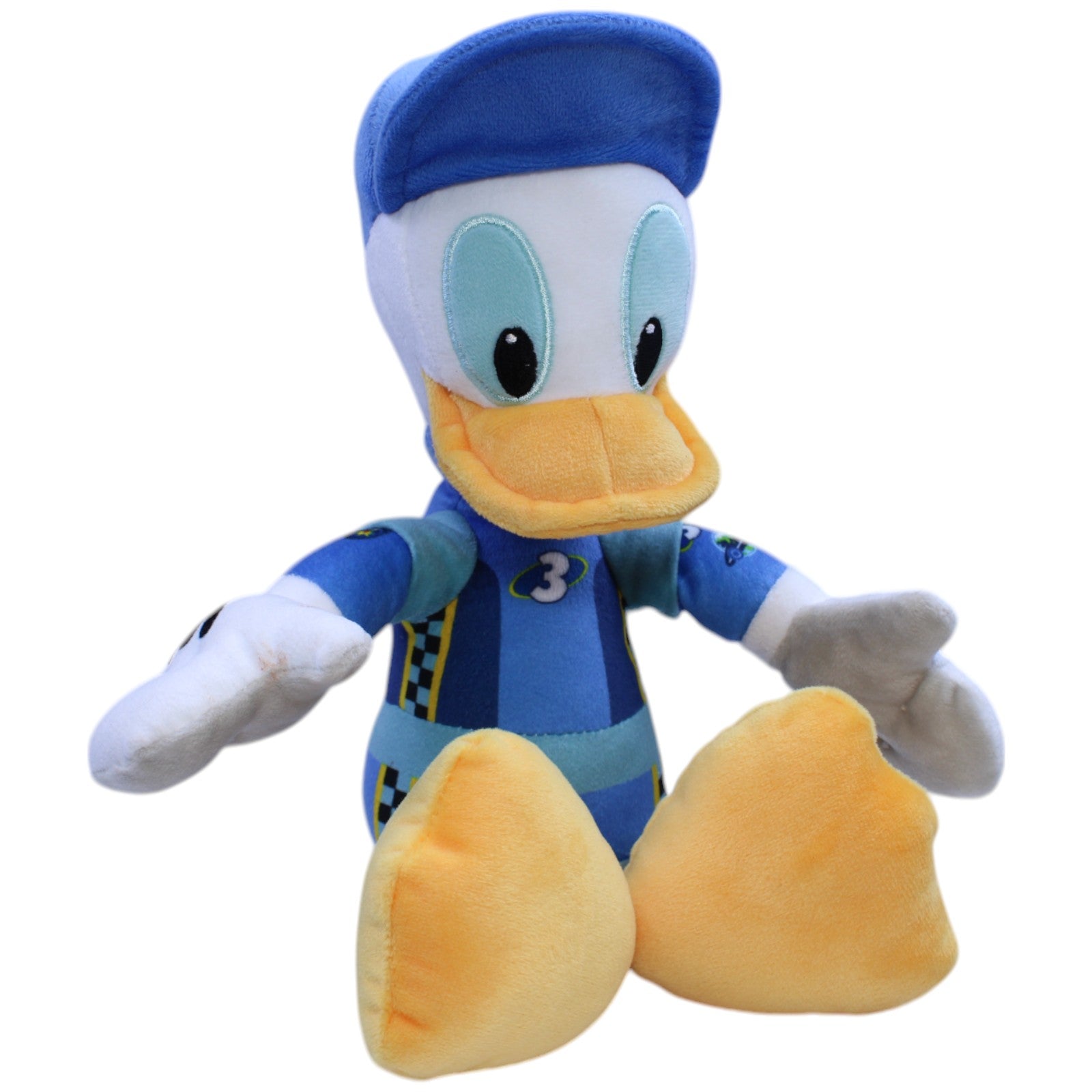 12310937 Nicotoy Donald Duck von Disney Roadster Racers Kuscheltier Kumpel Leo Disney Ente Gebraucht