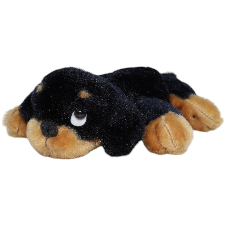 12310944 MB Kontakt Süßer Rottweiler, liegend Kuscheltier Kumpel Leo Gebraucht Hund Vintage