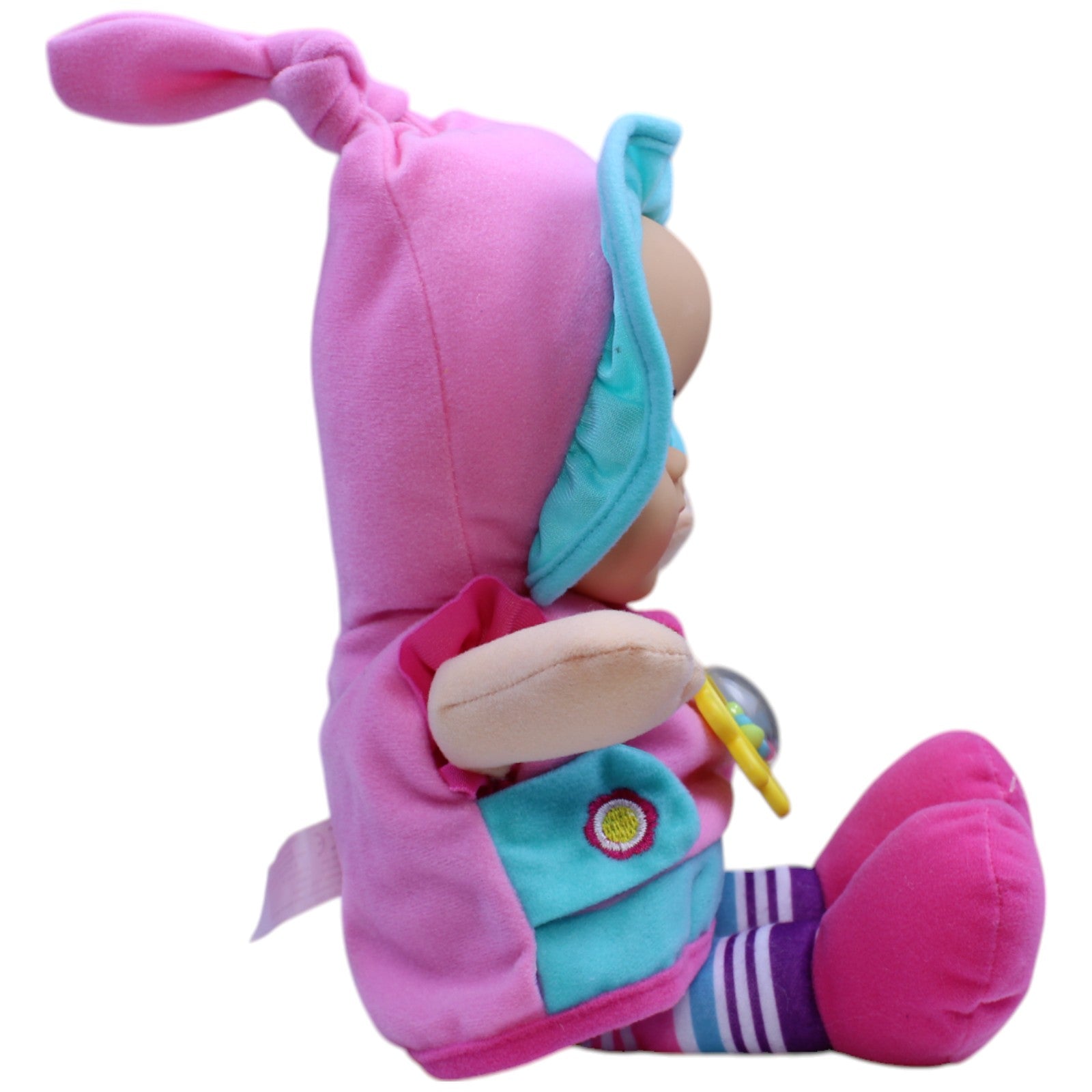 12310985 Rofu Spielwaren Weichpuppe Maggy mit Rassel Kuscheltier Kumpel Leo Gebraucht Vintage