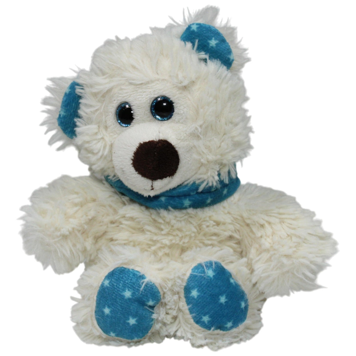 12311034 Windel Cremefarbener Teddybär mit blauem Halstuch und Ohren Kuscheltier Kumpel Leo 23cm Blau Gebraucht