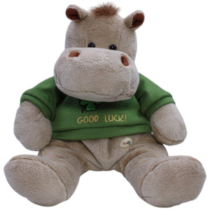 12311037 Sunkid Nilpferd mit "GOOD LUCK!" Shirt Kuscheltier Kumpel Leo Gebraucht Sunkid Vintage