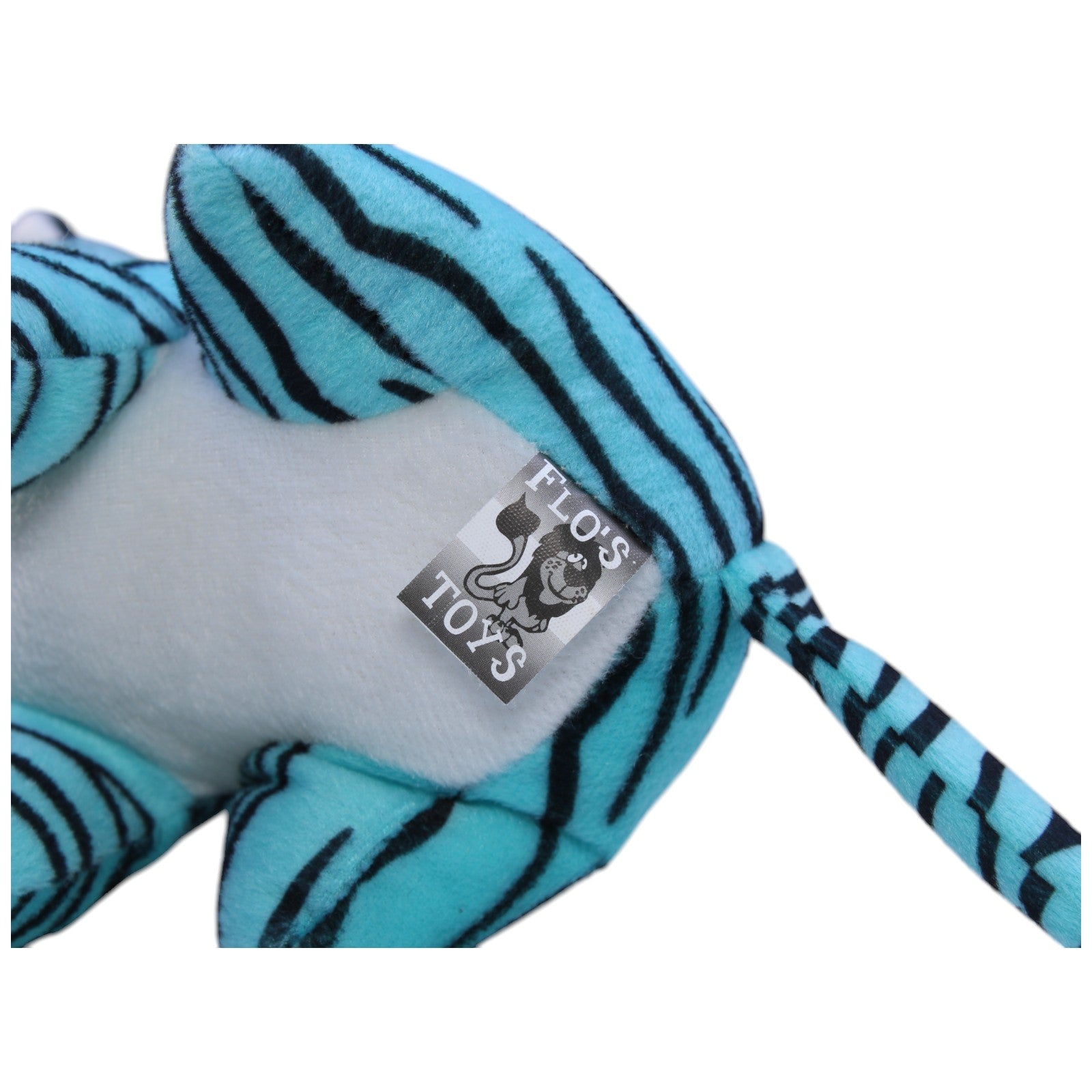 12311081 FLOTI Flos Toys, türkiser Tiger Kuscheltier Kumpel Leo Gebraucht