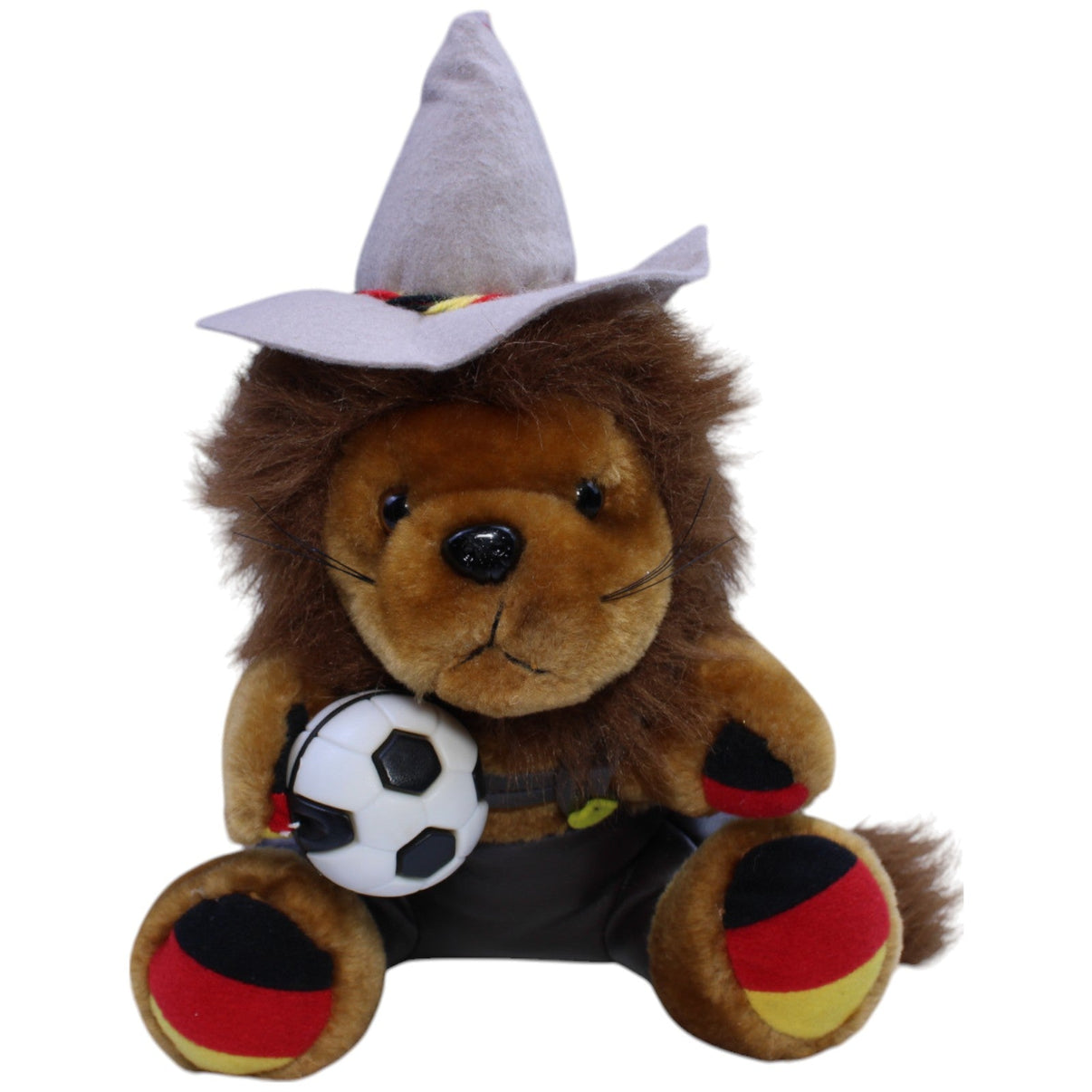 12311114 ES Gerhardshofen Löwe in Lederhose mit Fußball Kuscheltier Kumpel Leo Gebraucht