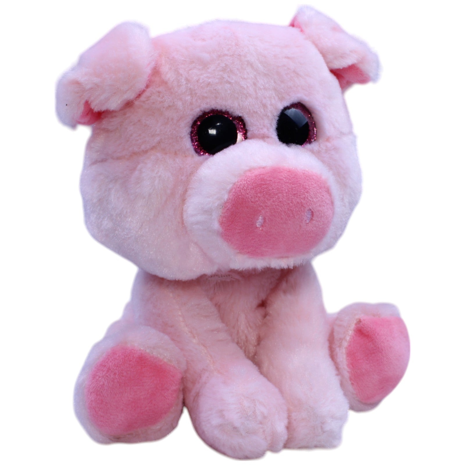 12311122 ZD Trading Action, Süßes Schwein mit Glitzer - Augen Kuscheltier Kumpel Leo Gebraucht