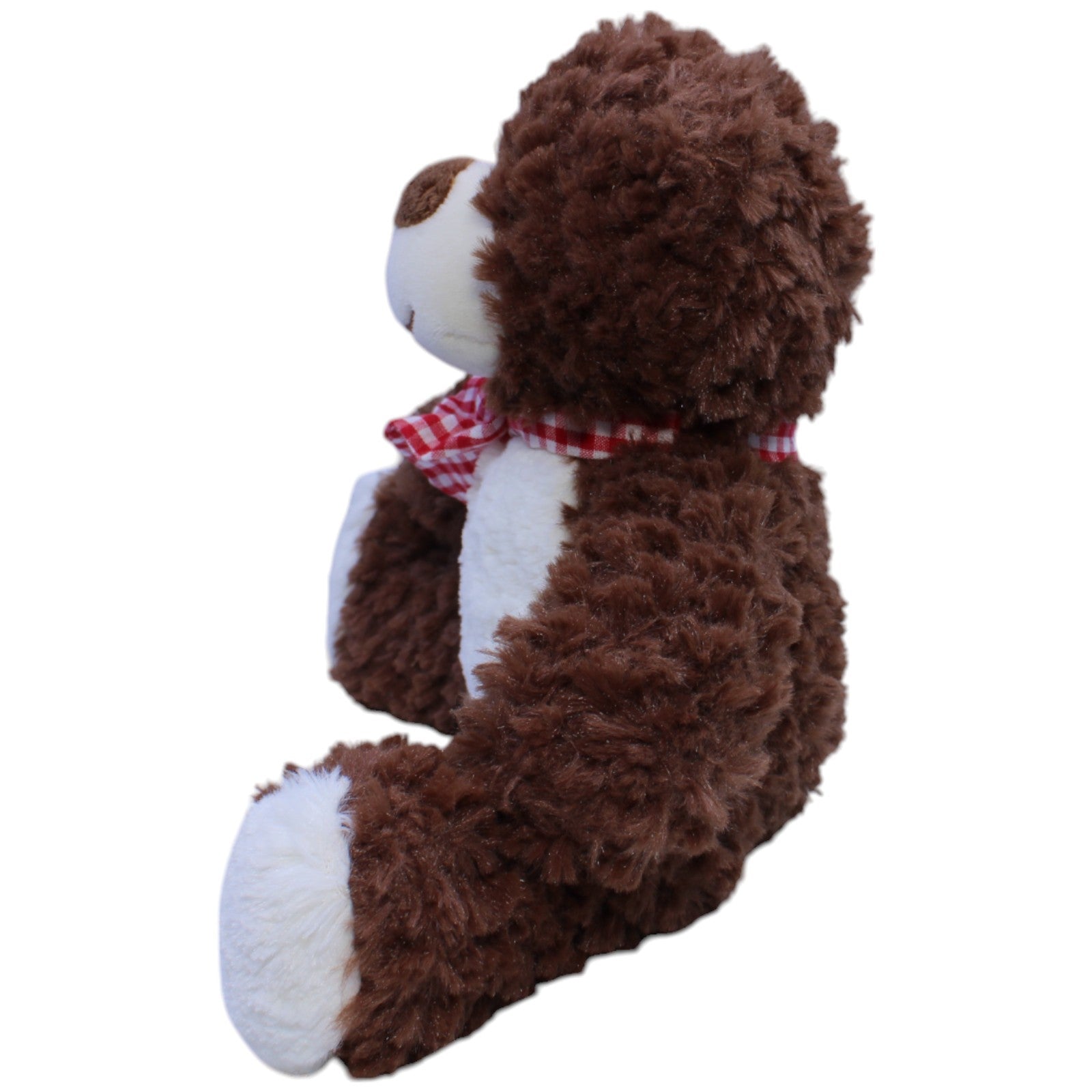 12311134 Primatis Teddybär mit kariertem Schal Kuscheltier Kumpel Leo Bär Gebraucht Teddy