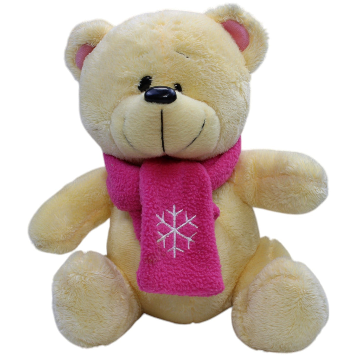 12311141 Unbekannt Beiger Teddybär mit pinkem Schal Kuscheltier Kumpel Leo Bär Gebraucht Teddy
