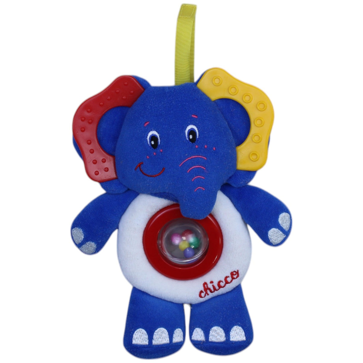 12311323 Chicco Elefant mit Kügelchen, blau Greifling mit Rassel Kumpel Leo Gebraucht