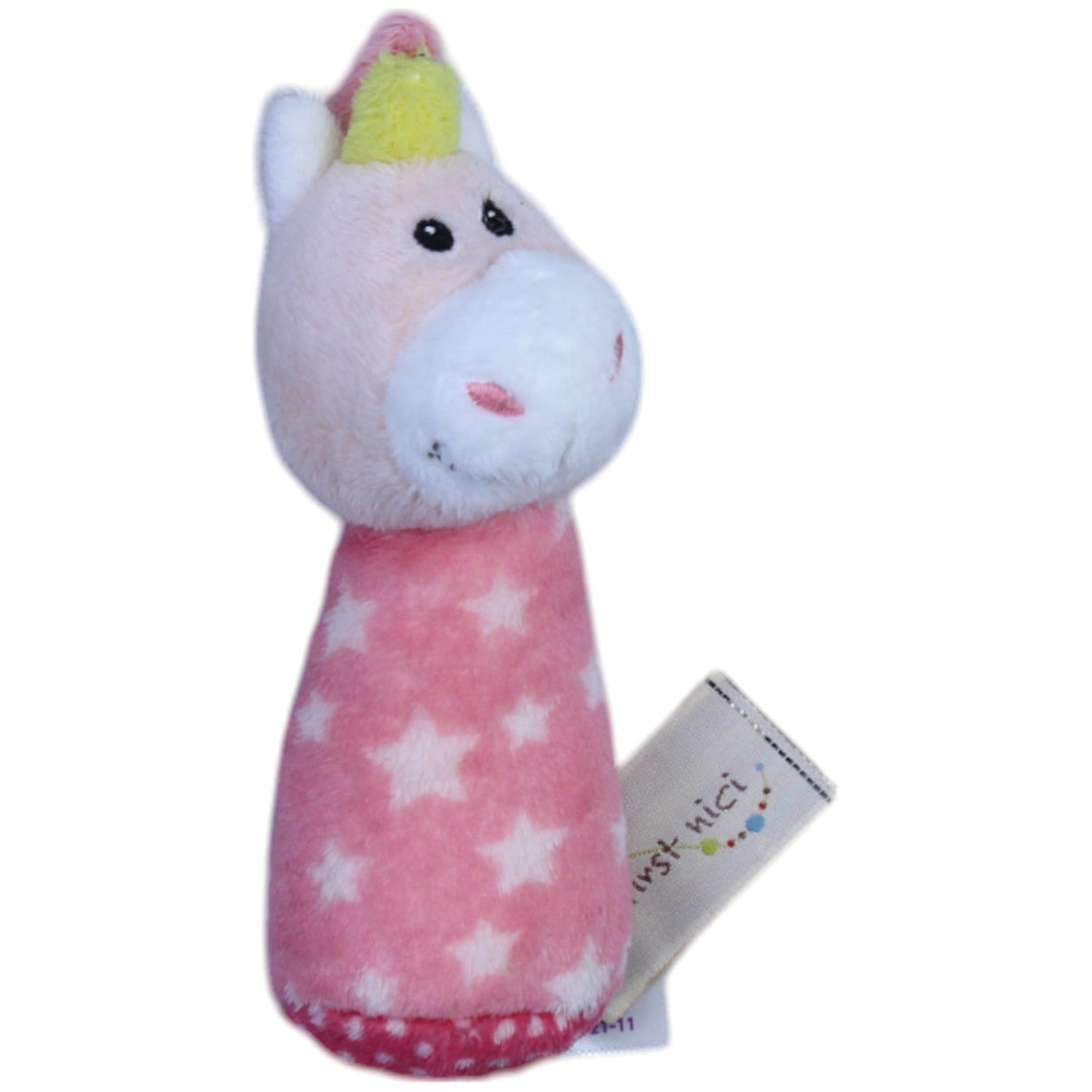 12311384 NICI My first NICI, Einhorn Stupsi Greifling mit Rassel Kumpel Leo Gebraucht