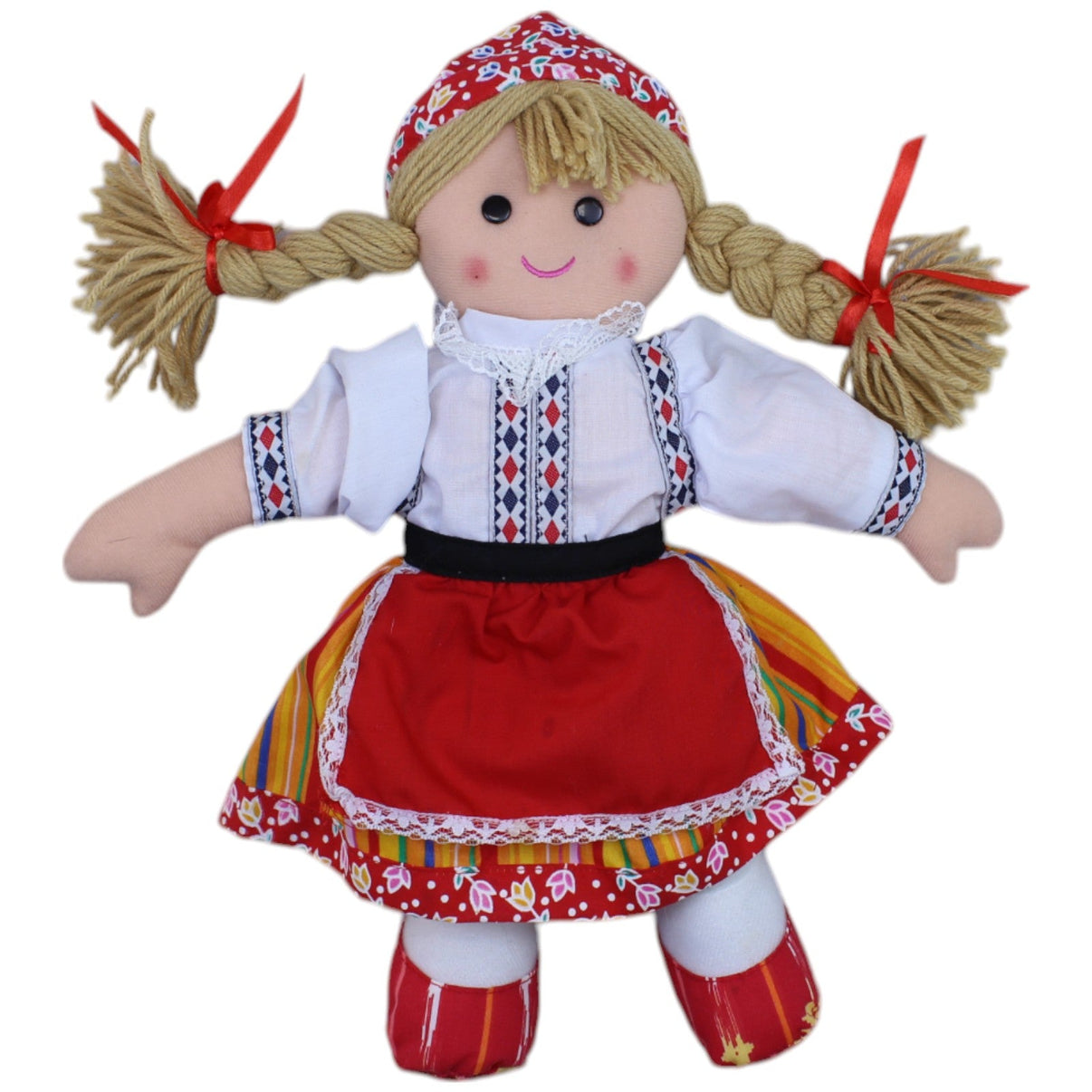 12311488 Unbekannt Frau mit Ost - Europäischer Tracht Stoffpuppe Kumpel Leo Gebraucht
