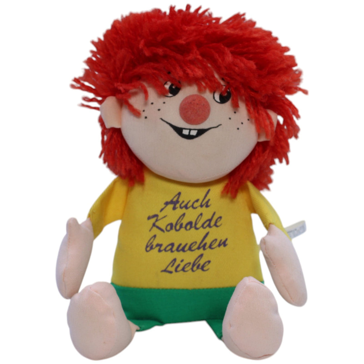 12311521 F.X. Schmid Pumuckl "Auch Kobolde brauchen Liebe" Plüschfigur Kumpel Leo Gebraucht Kobold Vintage