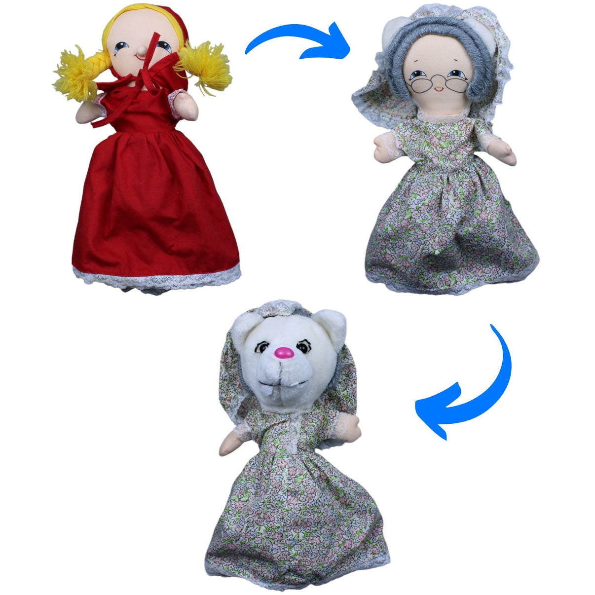 1232866 Unbekannt 3 in 1 - Rotkäppchen, Großmutter, Wolf Wendepuppe Kumpel Leo 30cm _GREEN WEEK_ ebay - 20 - stofftiere