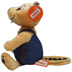 1232983 Euromate Maskottchen, OBI Biber Kuscheltier Kumpel Leo neu