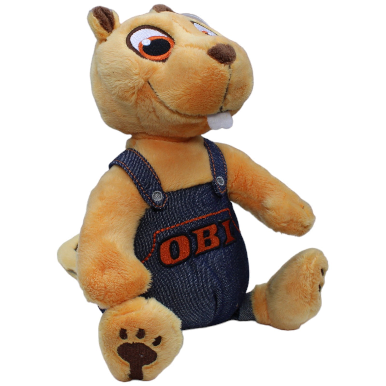 1232983 Euromate Maskottchen, OBI Biber Kuscheltier Kumpel Leo neu