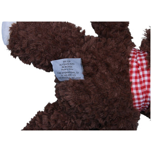 1233008 Esbe International Bär mit kariertem Schal, braun Kuscheltier Kumpel Leo Gebraucht Teddy Teddybär