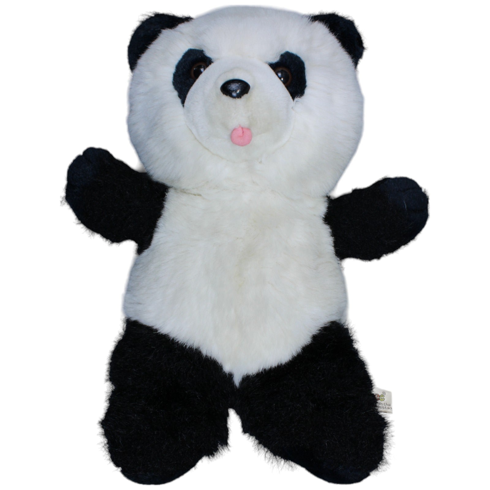 1233507 Heunec XL Panda mit herausgestreckter Zunge Kuscheltier Kumpel Leo Gebraucht