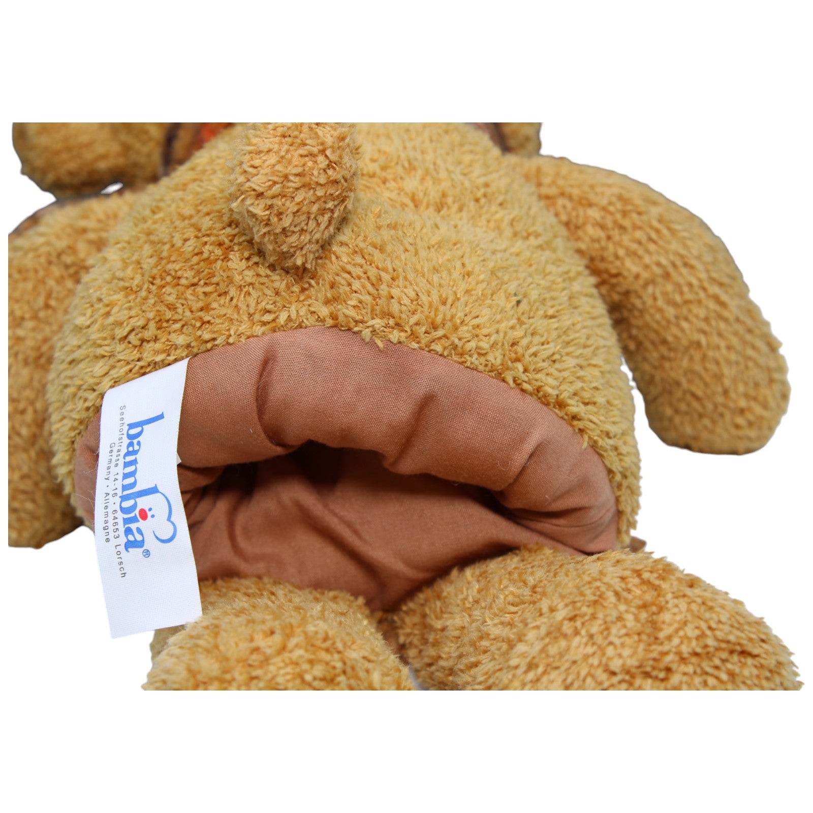 1233524 Bambia Handpuppe Teddybär mit Schal Handpuppe Kumpel Leo Bär Gebraucht