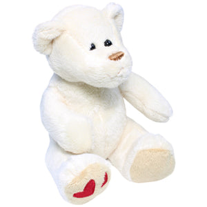 1233555 Windel Teddybär mit Herzen, weiß Kuscheltier Kumpel Leo Bär Gebraucht Teddy