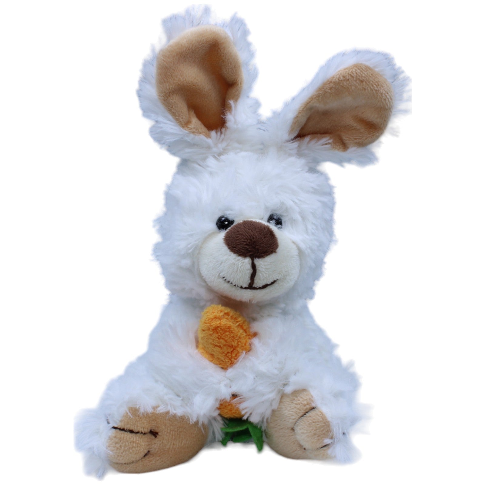 1233592 Schneider Hase mit Karotte, weiß Kuscheltier Kumpel Leo Gebraucht