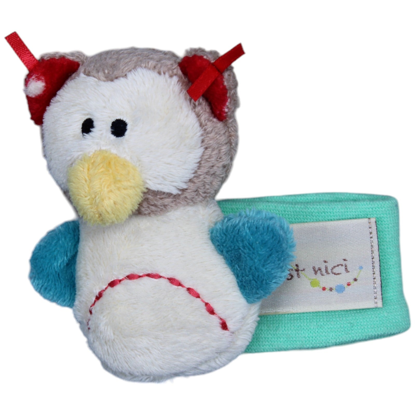 1233616 NICI My first NICI Rassel Armband, Eule Rassel Kumpel Leo Gebraucht