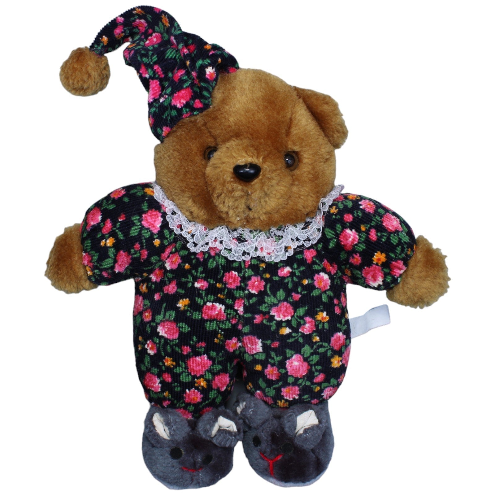 1233661 Unbekannt Teddybär in Rosenoutfit mit Mäuseschuhe Kuscheltier Kumpel Leo Gebraucht