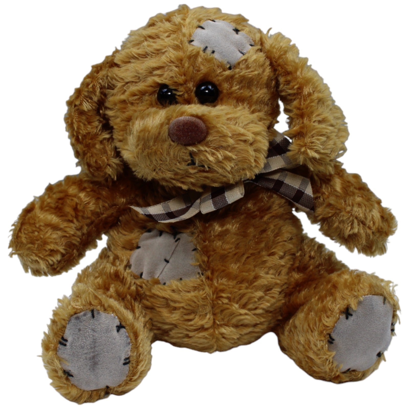 1233677 Unbekannt Patchwork-Hund mit Schleife Kuscheltier Kumpel Leo Gebraucht