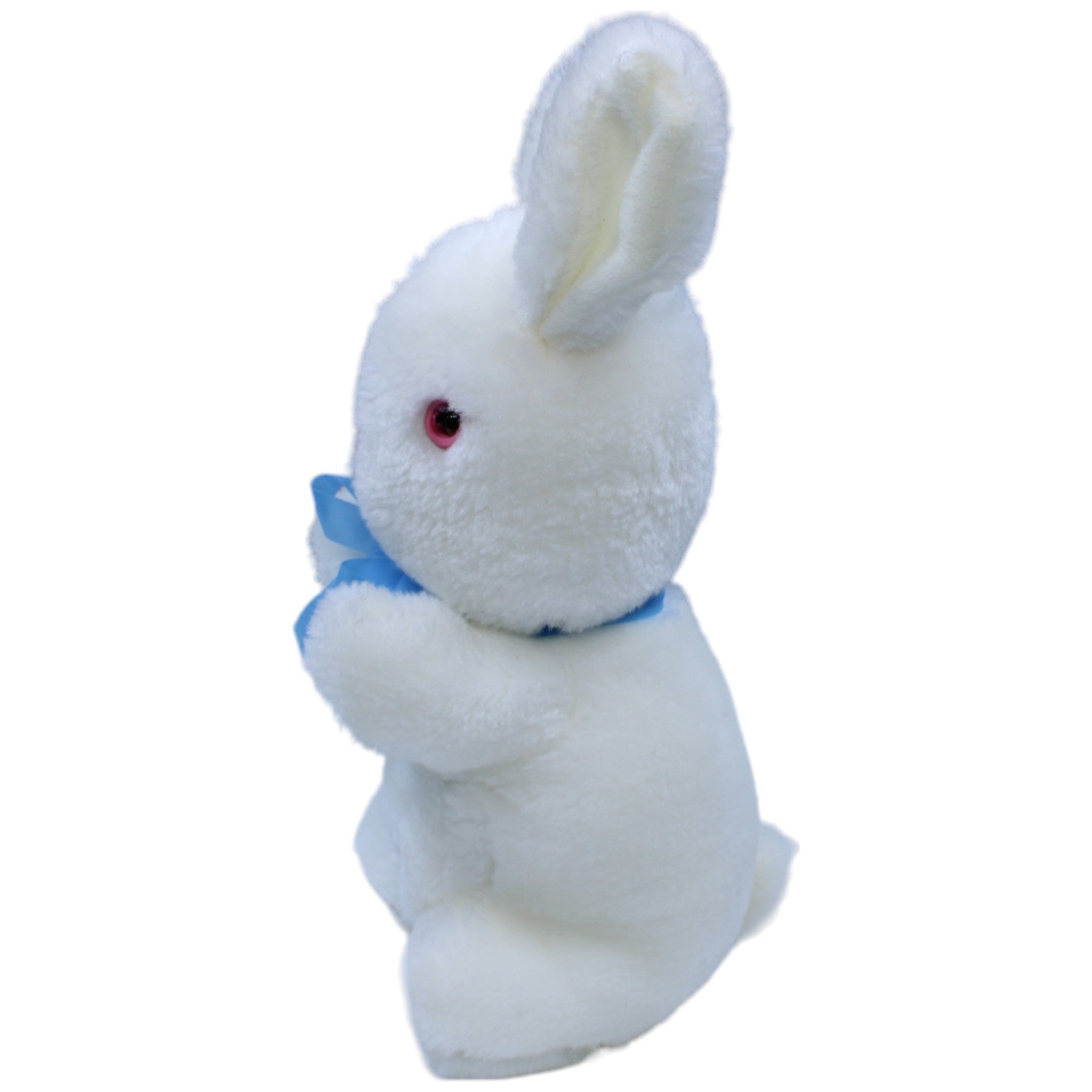 1233698 Meine Fundgrube Vintage Hase mit blauer Schleife, weiß Kuscheltier Kumpel Leo Gebraucht