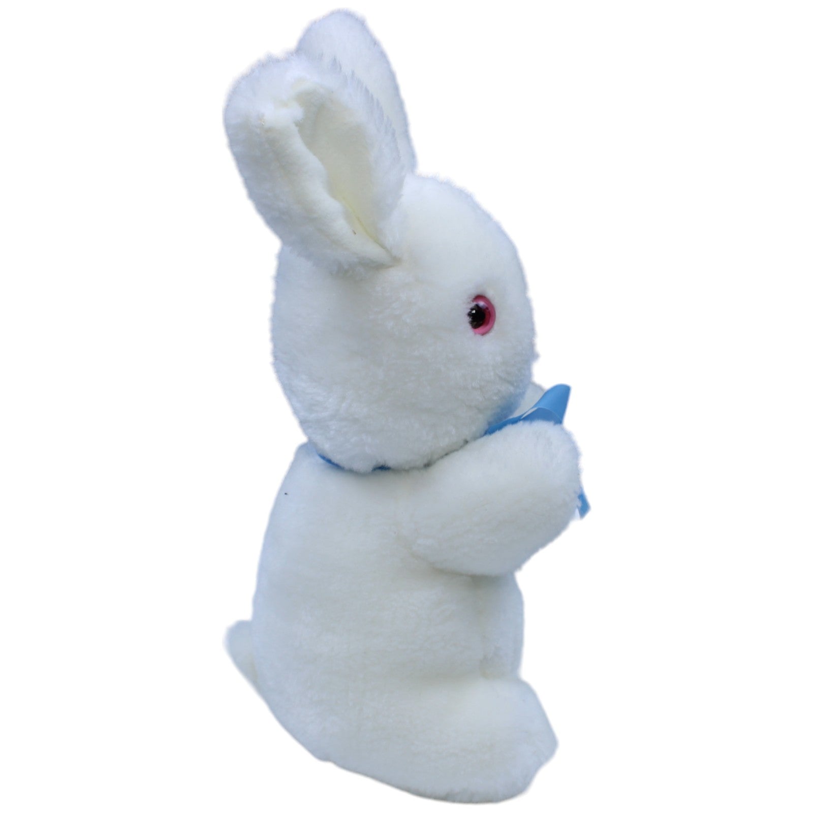 1233698 Meine Fundgrube Vintage Hase mit blauer Schleife, weiß Kuscheltier Kumpel Leo Gebraucht