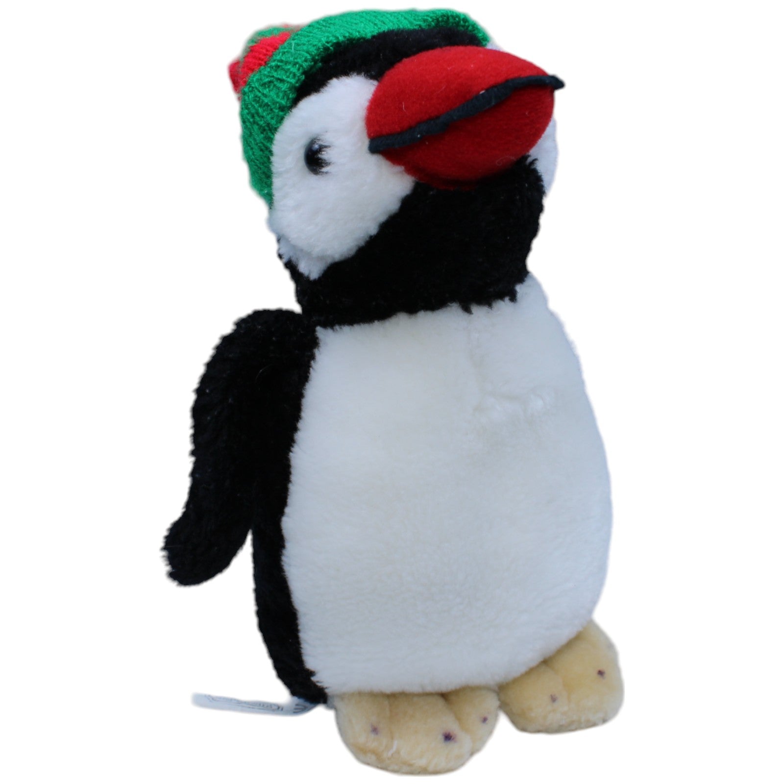 1233726 Riegelein Cadolzburg Weihnachtlicher Pinguin mit Strick-Mütze Kuscheltier Kumpel Leo Gebraucht