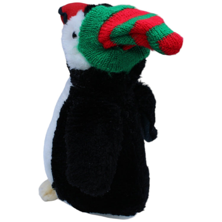 1233726 Riegelein Cadolzburg Weihnachtlicher Pinguin mit Strick-Mütze Kuscheltier Kumpel Leo Gebraucht