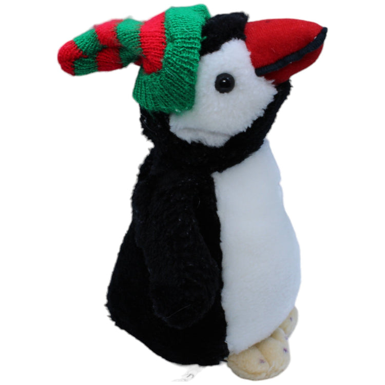 1233726 Riegelein Cadolzburg Weihnachtlicher Pinguin mit Strick-Mütze Kuscheltier Kumpel Leo Gebraucht