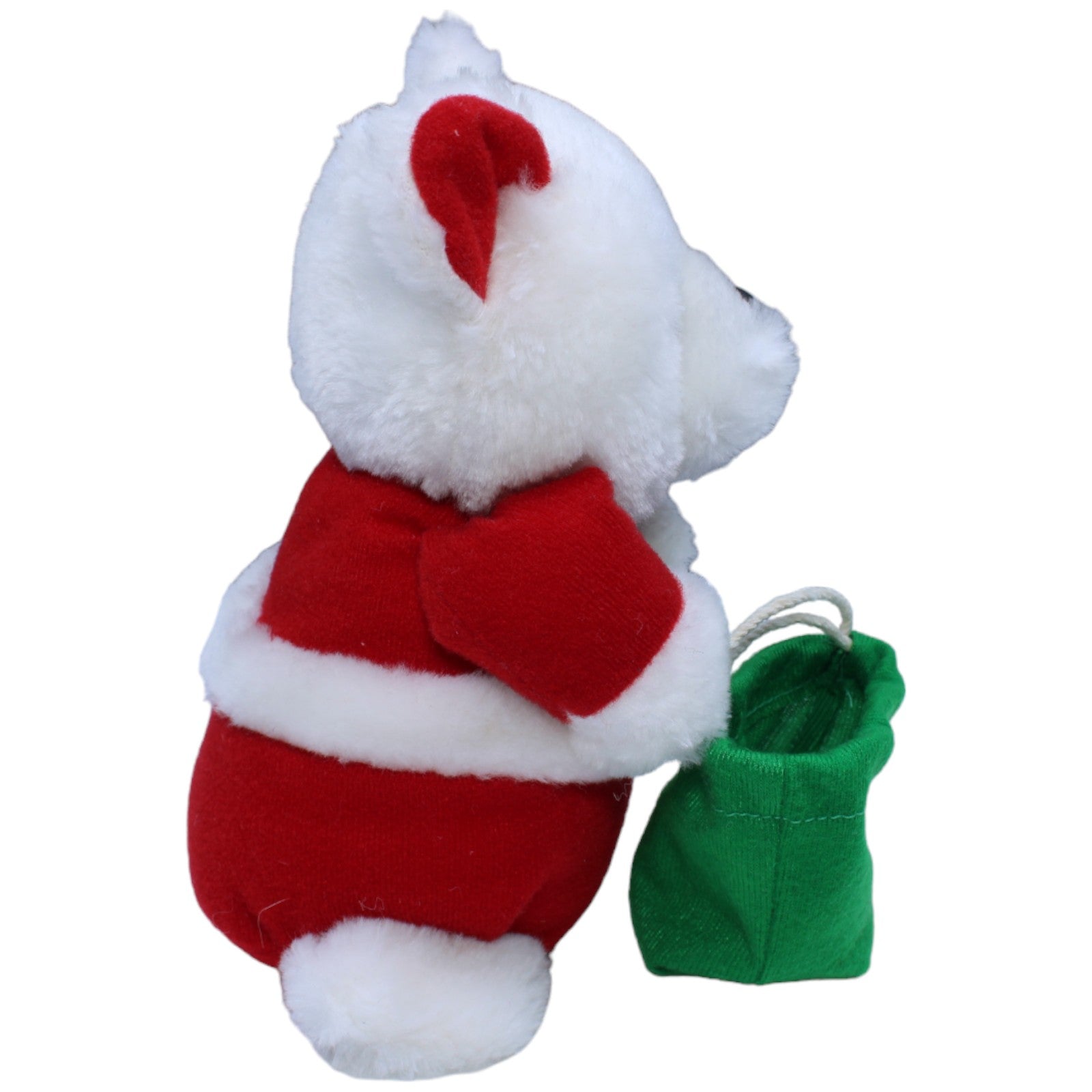 1233729 Riegelein Cadolzburg Eisbär als Weihnachtsmann mit kleinem Sack Kuscheltier Kumpel Leo Gebraucht