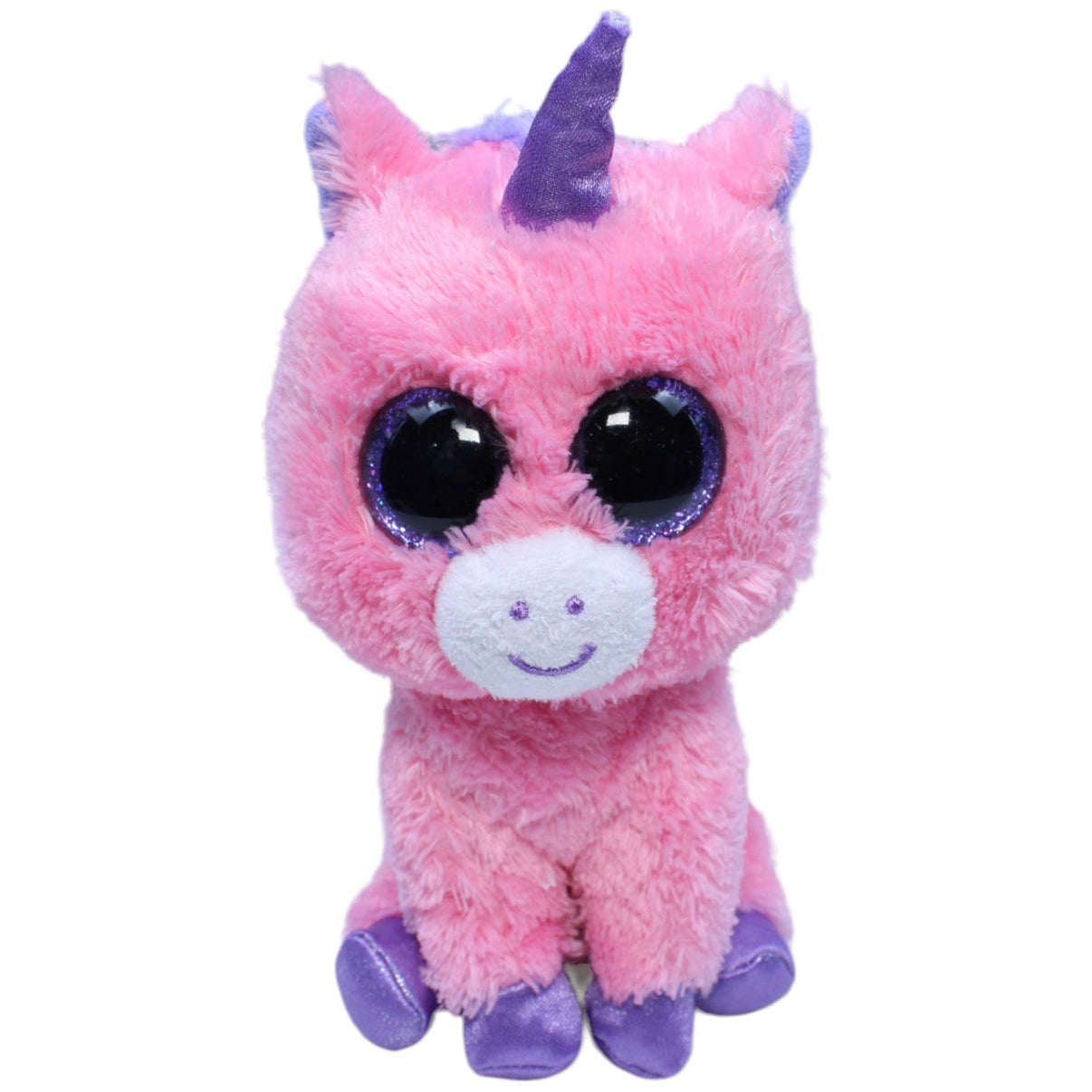 1233740 TY Einhorn Magic, rosa Kuscheltier Kumpel Leo Gebraucht Glubschi