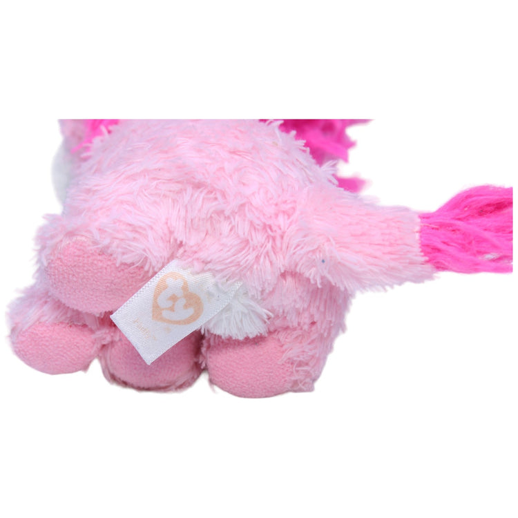 1233741 TY Löwe Fluffy, rosa Kuscheltier Kumpel Leo Gebraucht Glubschi