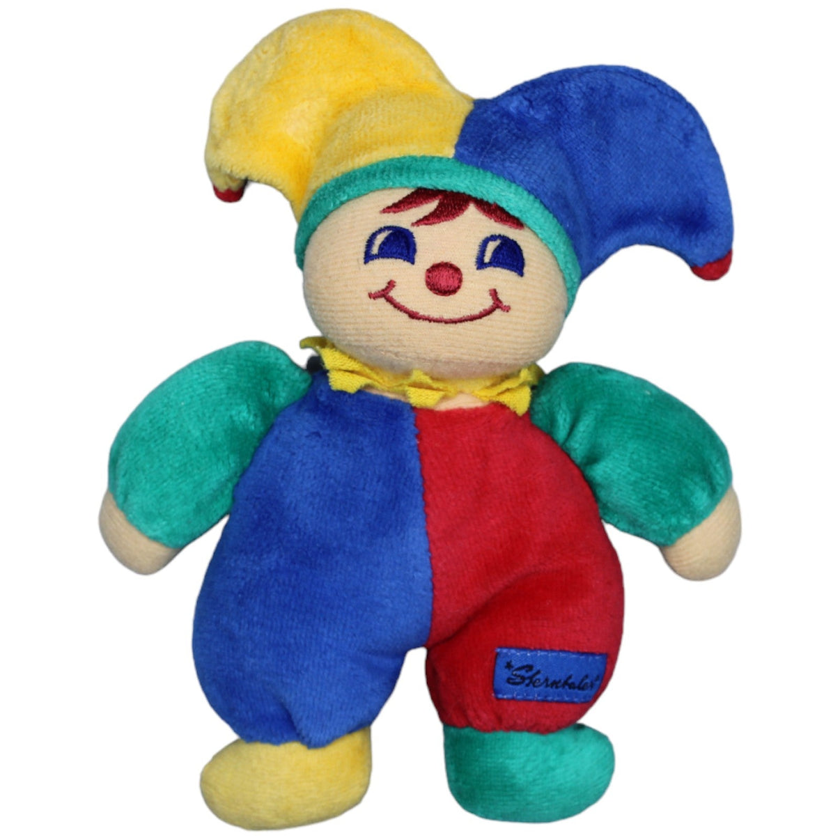 1233773 Sterntaler Vintage Spielfigur mit Rassel, Clown Rassel Kumpel Leo Gebraucht Vintage