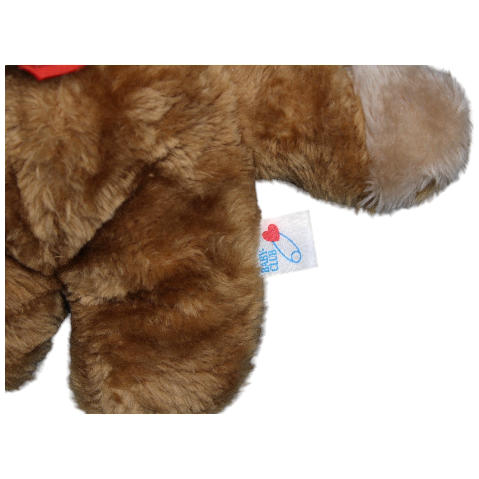 1233793 Baby Club Teddybär mit roter Schleife, braun Kuscheltier Kumpel Leo Bär C&A Gebraucht