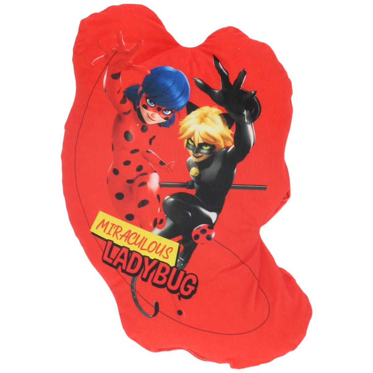 1233805 Aymax SPRL 3D Kissen, Ladybug & Cat Noir aus Miraculous Kissen Kumpel Leo neu