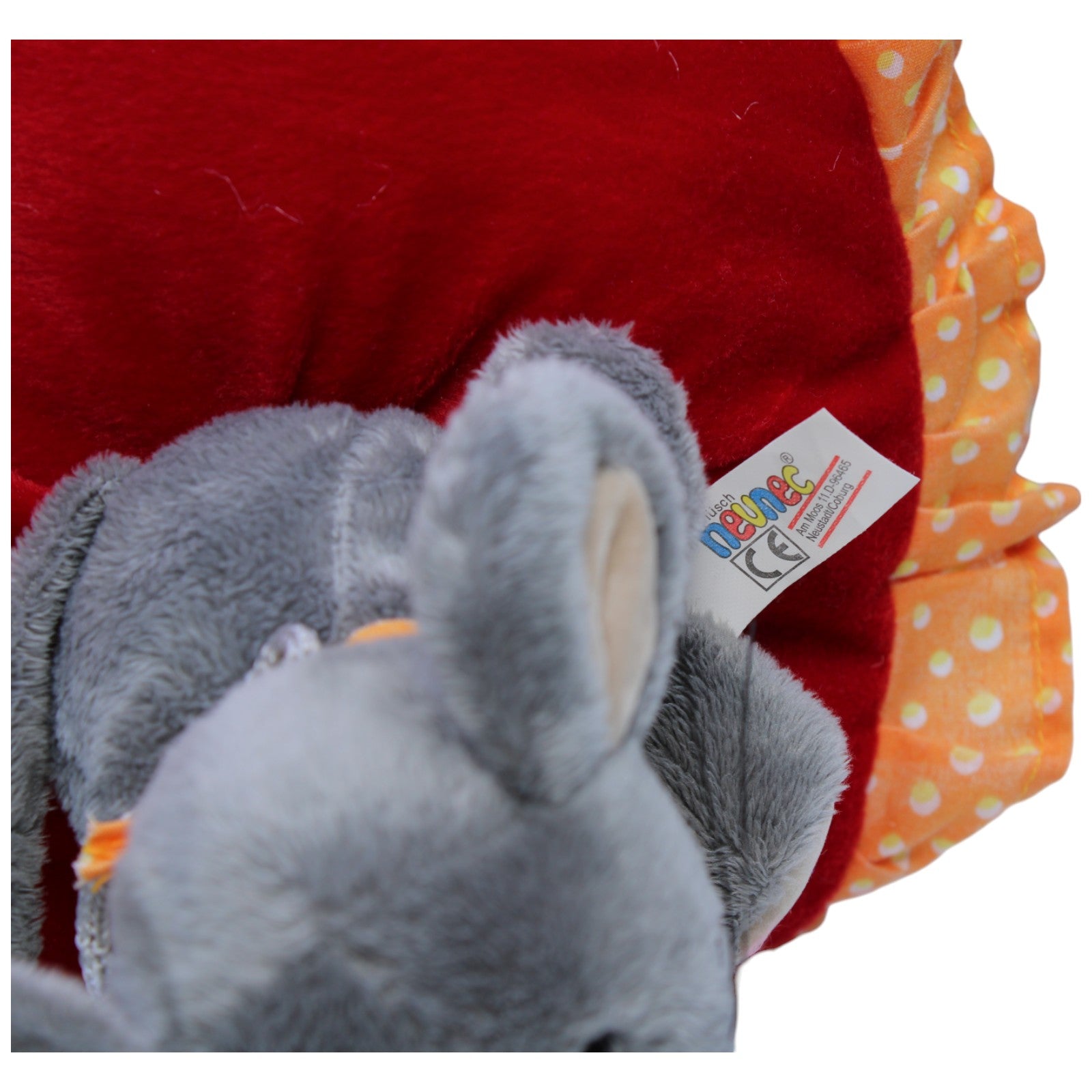 1233833 Heunec Maus mit Blume auf Herzkissen Kuscheltier Kumpel Leo Gebraucht