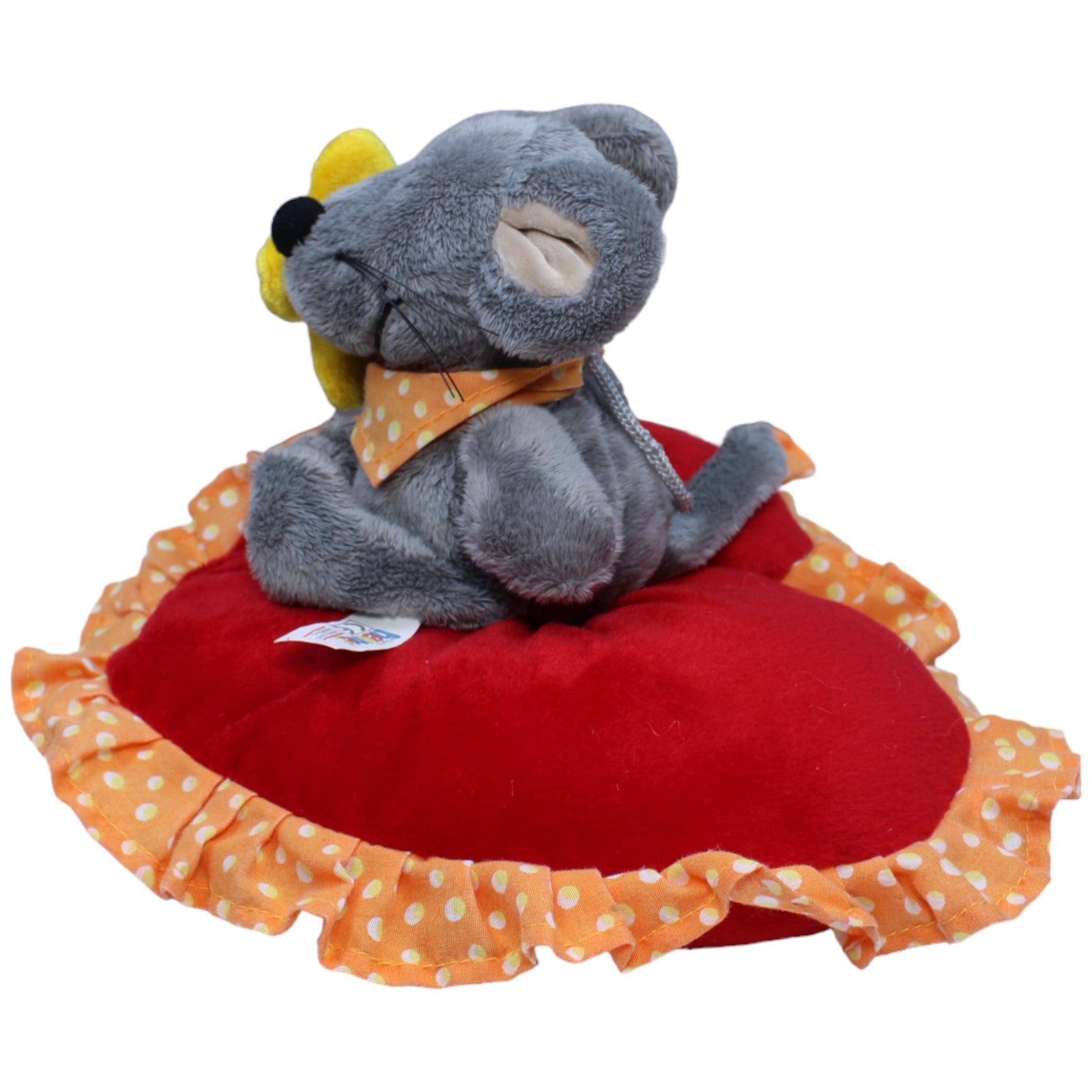 1233833 Heunec Maus mit Blume auf Herzkissen Kuscheltier Kumpel Leo Gebraucht