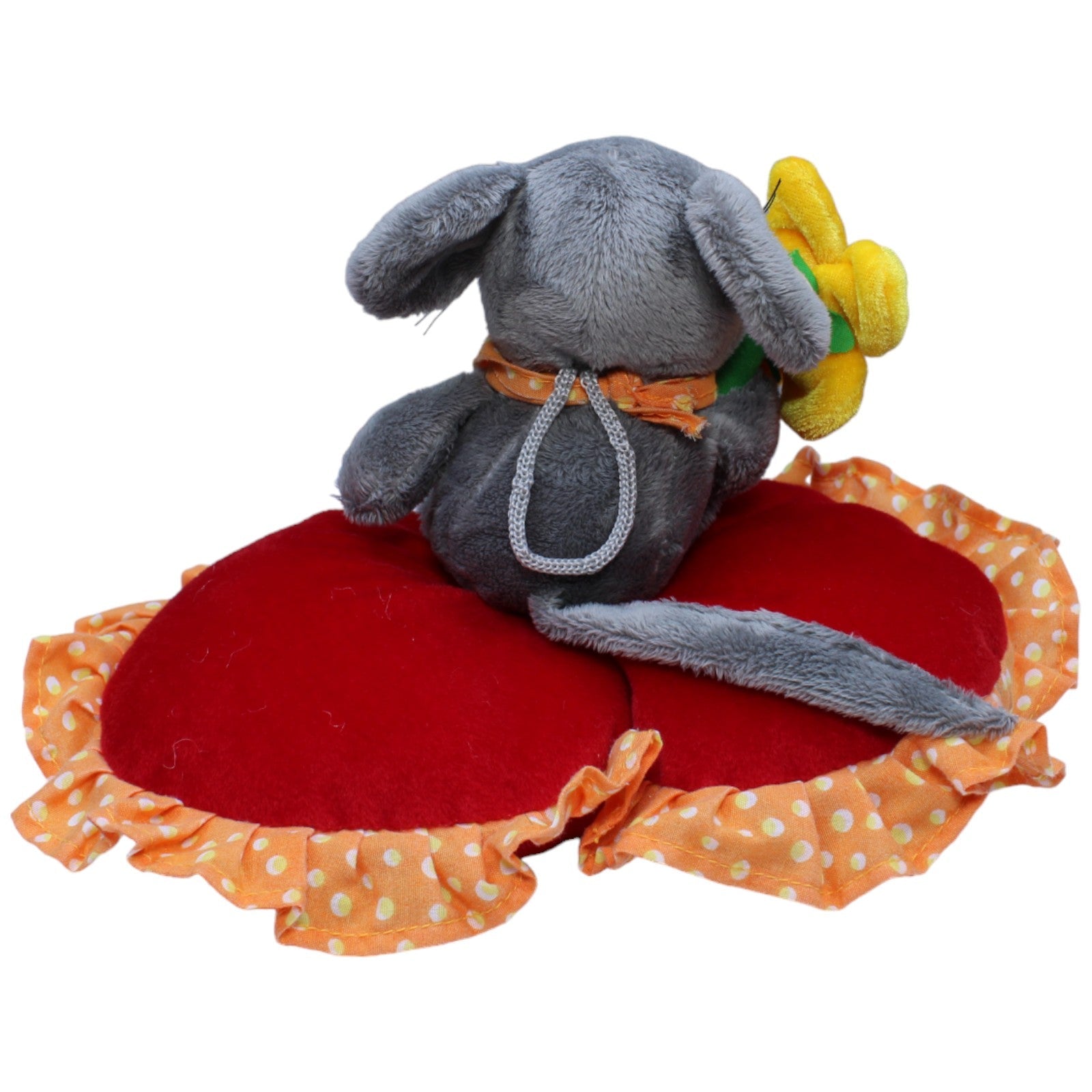 1233833 Heunec Maus mit Blume auf Herzkissen Kuscheltier Kumpel Leo Gebraucht